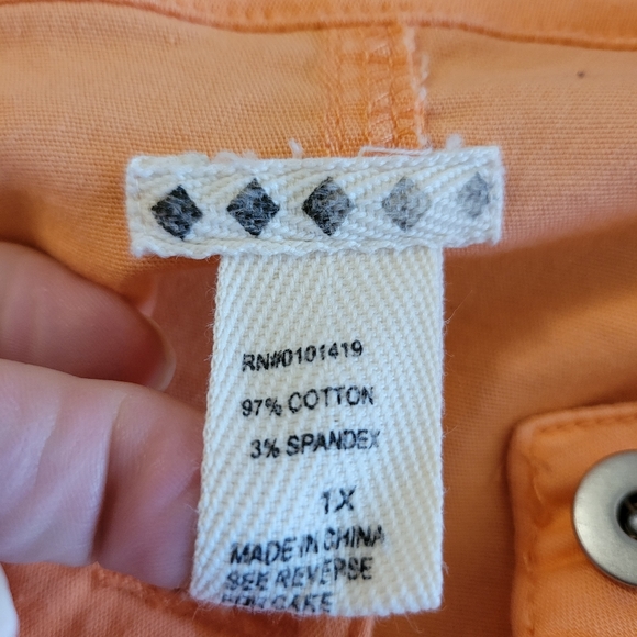 Five Diamonds Stretch Denim Jacket Sz 1X - Picture 4 of 5